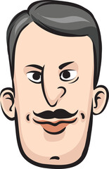 retro face with speech bubble - PNG image with transparent background