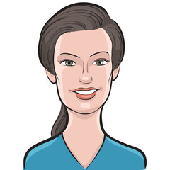 user profile person portrait of young smiling white woman - PNG image with transparent background