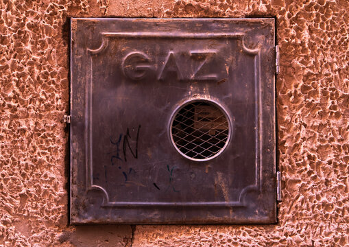 Gas access in a house in the street, North Africa, Ghardaia, Algeria