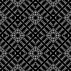 Vector pattern in geometric ornamental style. Black and white color.Seamless repeat pattern.Simple geo all over print block for apparel textile, ladies dress, fashion garment, digital wall paper.