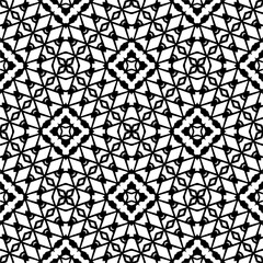 Vector pattern in geometric ornamental style. Black and white color.Seamless repeat pattern.Simple geo all over print block for apparel textile, ladies dress, fashion garment, digital wall paper.
