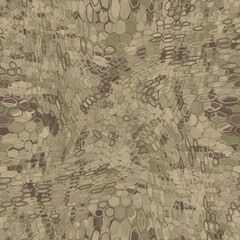 Military camouflage hexagonal netting seamless vector pattern background