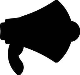 Megaphone device icon. advertisement icon. SIlhouette megaphone illustraton