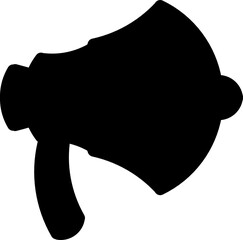 Megaphone device icon. advertisement icon. SIlhouette megaphone illustraton