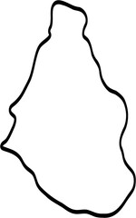 doodle freehand drawing of montserrat map.