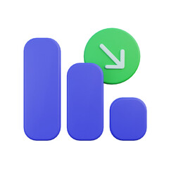  3d decline icon psd file