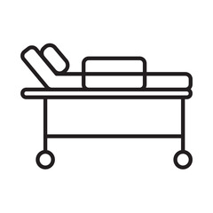 EMERBENCY BED design vector icon