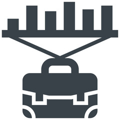 analytics glyph style icon