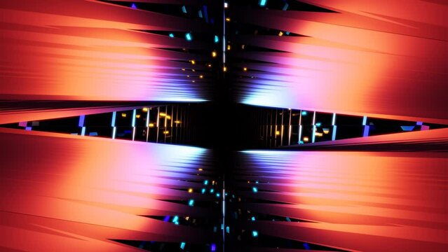 abstract dark space sci fi futuristic tunnel vj loop. High quality 4k footage