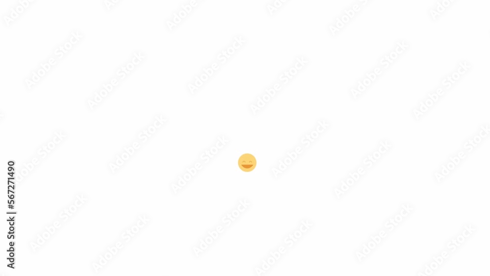 Poster animated laughter in communication. flat cartoon style element 4k video footage. dialogue bubble. sp