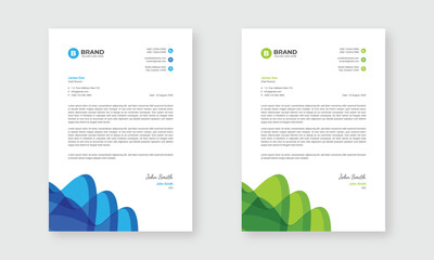A4 business letterhead design template. Professional editable letterhead design layout.