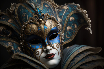 Carnival mask on a black background