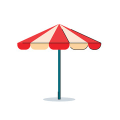 beach umbrella isolated vector illustration
