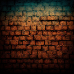 Obraz premium Old red brick wall. AI generative.