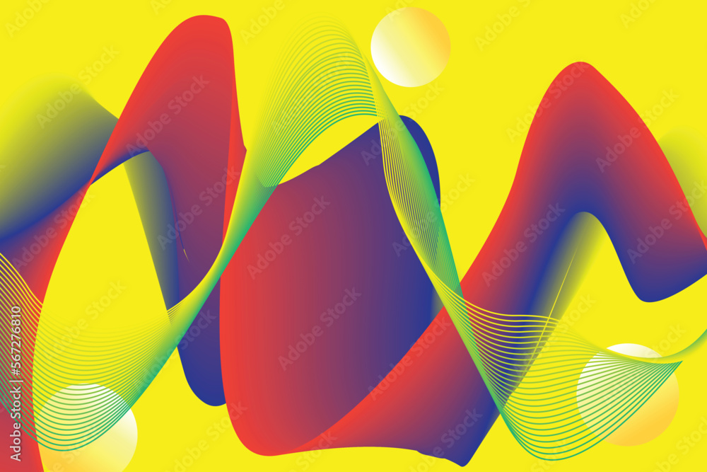 Poster colorful gradient wave abstract background. modern poster with gradient 3d flow shape. innovation ba