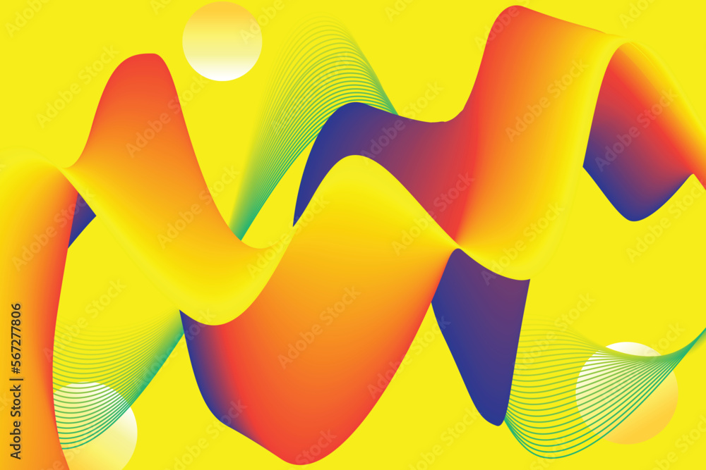 Poster colorful gradient wave abstract background. modern poster with gradient 3d flow shape. innovation ba