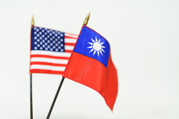 A national flag with a symbol of the country