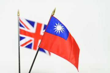 Fototapeta premium A national flag with a symbol of the country