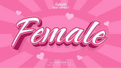 International Women`s Day Editable text effect template
