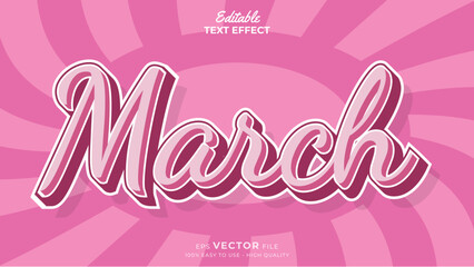International Women`s Day Editable text effect template