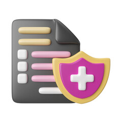 Fototapeta premium Insurance 3D Illustration Icon