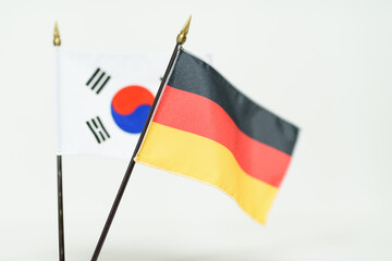 A national flag with a symbol of the country