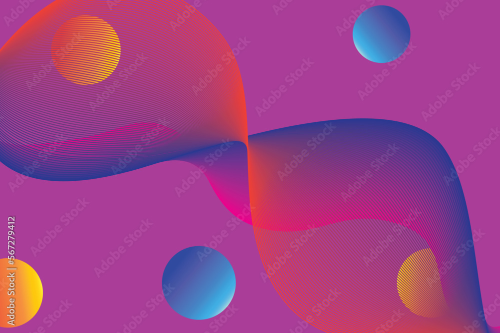 Poster colorful gradient wave abstract background. modern poster with gradient 3d flow shape. innovation ba