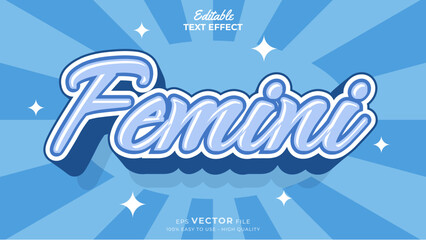 International Women`s Day Editable text effect template