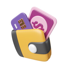 Wallet 3D Illustration Icon