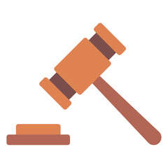 gavel court flat illustration