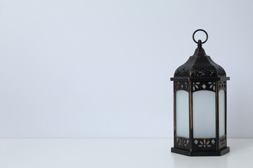 Naklejka premium Concept of Muslim holy month Ramadan Kareem, space for text