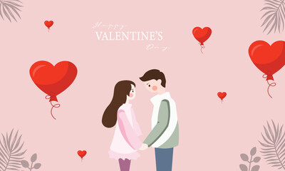 couple with balloons