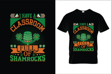 Happy, St. Patrick's Day. Hand lettering, banners, Typography, Retro Style Emblems leaf clover, t shirt design,