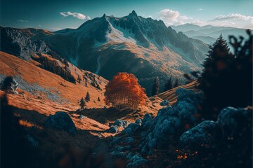 autumn over the mountains