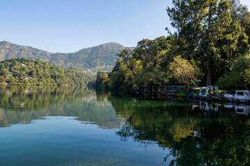 Naukuchiatal lake located in Bhimlal, Uttarakhand 