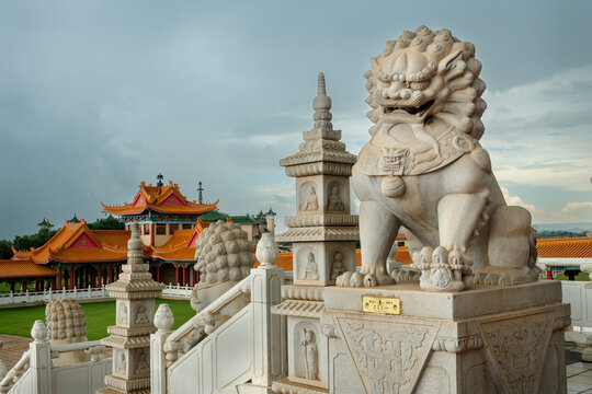 Lion statue at the Nan Hua Buddhist Temple, Bronkhorstspruit, South Africa
