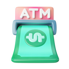 ATM 3D Illustration Icon