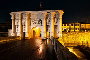 San Tommaso main gate in Treviso during the evening