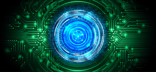 eye cyber circuit future technology concept background