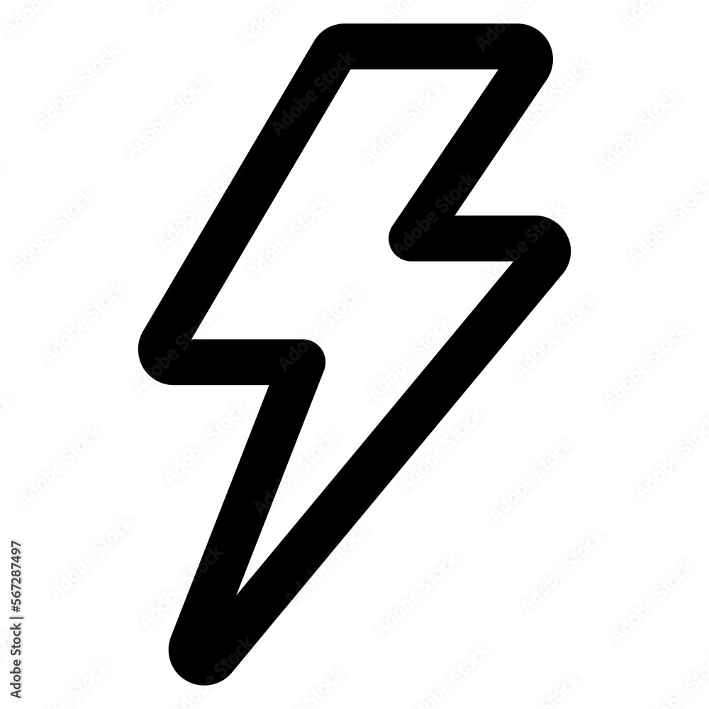 Poster lightning bolt line icon png image transparent background