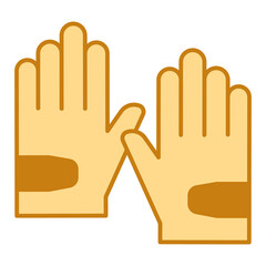 Golfer's gloves - icon, illustration on white background, flat color style