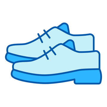 Golf player shoes - icon, illustration on white background, similar style