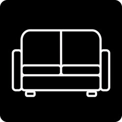 solid SOFA design vector icon