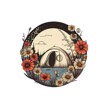 recommend clip art: Retro Vintage Camping 