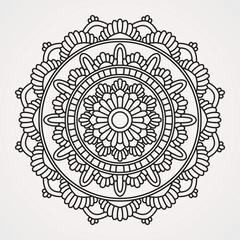 Ornamental mandalas form a floral pattern. suitable for henna, tattoos, photos, coloring books. islam, hindu,Buddha, india, pakistan, chinese, arab