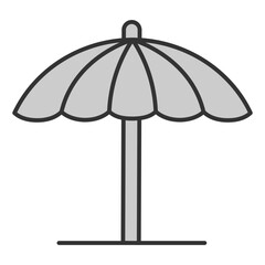 Golf umbrella - icon, illustration on white background, grey style