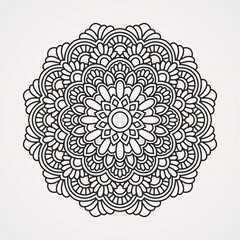 circle decoration of beautiful flower-shaped ornaments. suitable for henna, tattoos, photos, coloring books. islam, hindu,Buddha, india, pakistan, chinese, arab