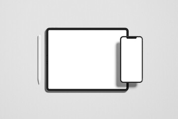 Tablet & Phone Blank Mockup