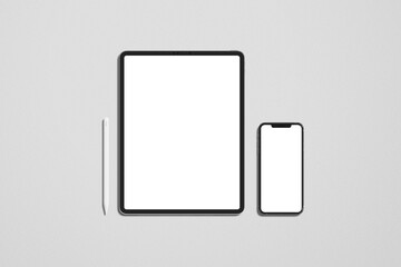 Tablet & Phone Blank Mockup