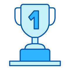 First place golf winner cup - icon, illustration on white background, similar styleundefined